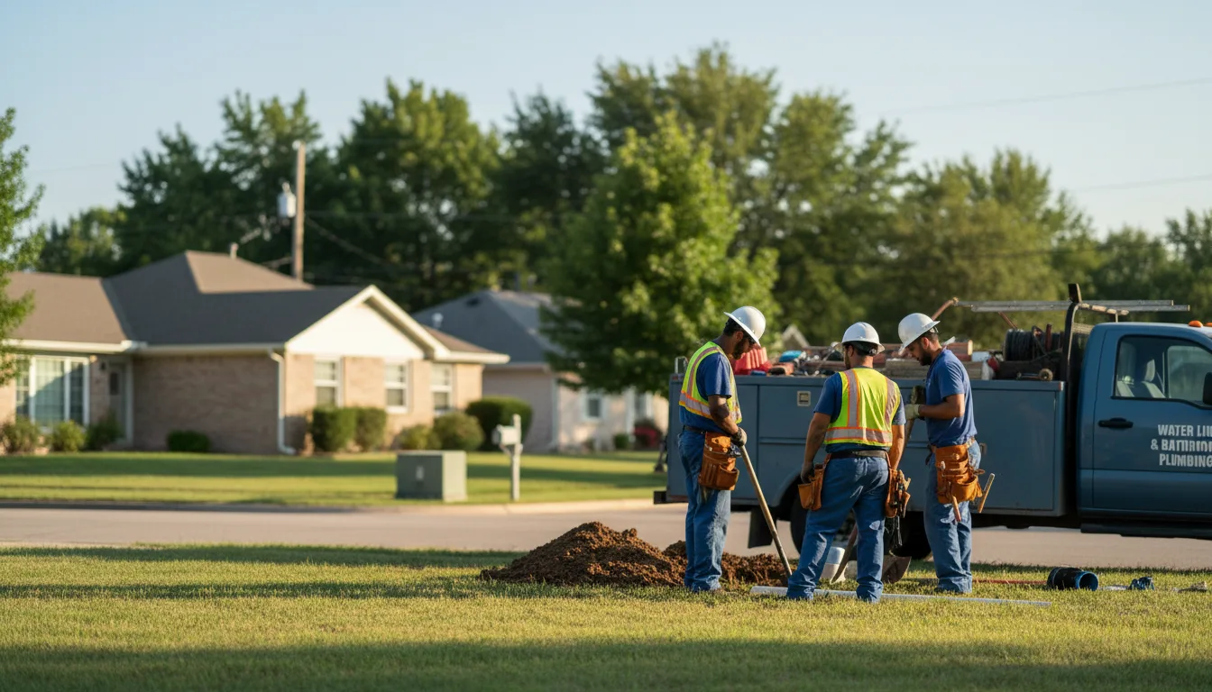 Residential water line and bathroom plumbing service in Richwoods, MO